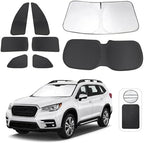 TINGLU Window Shades for Subaru Ascent Touring 2019-2026 Accessories Car Side Full Windows Rear Triangular Windshield Sun Shade Sun UV Rays & Privacy Protection for Camping,Napping,and Relaxing 8PCS by TINGLU