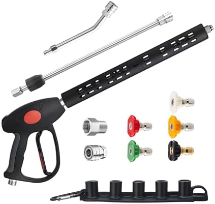 M MINGLE High Pressure Washer Gun with Extension Wand & 30° Curved Rod by MMINGLE