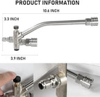 Hourleey Foam Cannon Dual-Connector Accessory, Pressure Washer Double Tip Attachment for Soap Cannon with 5 Power Washer Sprayer Nozzles, 1/4" Quick Connect, 4000 PSI - Image 3