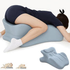 Ergonomic Support Pillow, Memory Foam Lounger Cushion,27-Degree Angle Design, Contoured Multi-Position Support for Couples,Blue by iuscacey