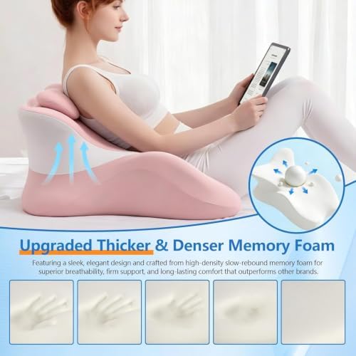 Memory Foam Wedge Pillow, 27° Intimacy Couples Pillow- Pink - Image 4
