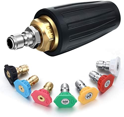 Mudder 4000 PSI Pressure Washer Turbo Nozzle, Nozzle Tips 7 Pcs 4.0 GPM by Mudder