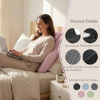 Intimacy Sweet Spot Pillow, Couples Pillow for Sleeping Ergonomic 27° Angle Memory Foam Wedge Pillow Multi-Functional Lounger Cushion for Support & Back(Pink) - Image 2