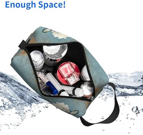 Edelweiss Flower with Snow Makeup Bag - Durable 600D Oxford Fabric Travel Cosmetic Bag, Shockproof Foam Padded Toiletry Organizer for Gym & Daily Use 10x6.2x4.9 Inch - Image 5