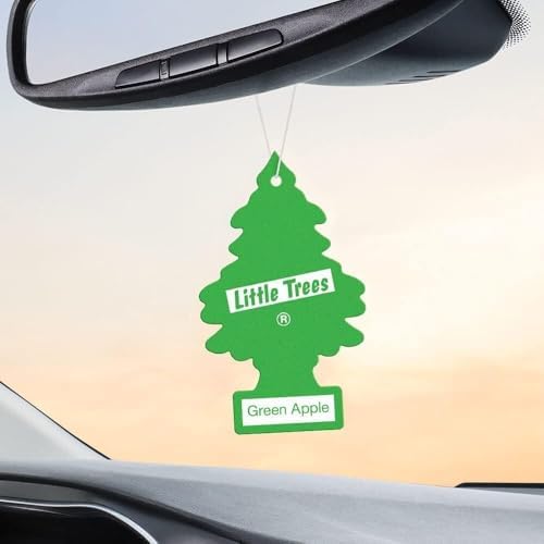 LITTLE TREES Car Air Freshener | Hanging Paper Tree for Home or Car | Green Apple | 6 Pack - Image 4