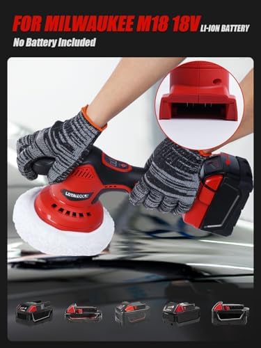 Cordless Car Polisher for Car Detailing Compatible, Red - Image 2