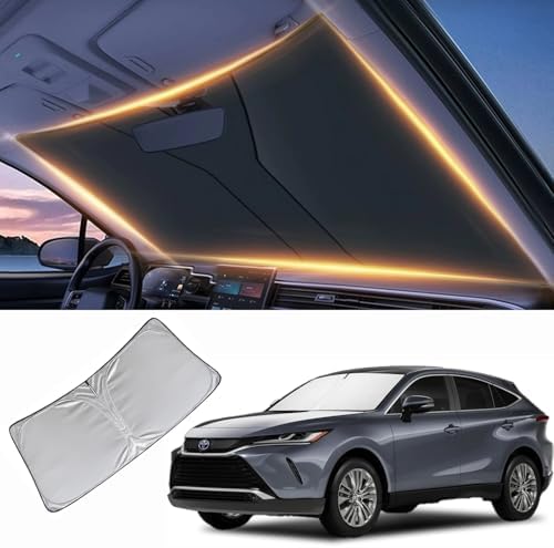 Windshield Sun Shade for Toyota Venza Front Window Shades Cover for 2021-2025 2026 Venza Windshield Sun Visor Protector Car Accessories by LZYYQX