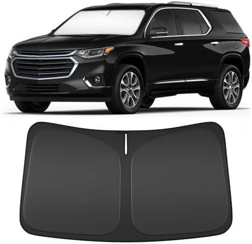 Windshield Sun Shade for Che-vrolet/Chevy Traverse 2018-2026 Compatible Accessories-4 Layers Foldable Design Sunblocker Protects from Sun Rays & Heat Damage by Unknown