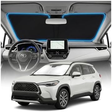 for Toyota Corolla Cross Sun Shade Windshield Cover - Custom Fit Corolla Cross Accessories 2022-2025 2026 Sunshade Foldable UV Protection & Heat Shield Sun Visor Accessories by Unknown