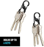 Nite Ize S-Biner MicroLock Stainless Steel - S-Biner with Locking Dual Sided Gates - Keep Keys Secure with Carabiner Key Holder - Black (2 Pack) - Image 5