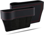 2 Pack Car Seat Gap Organizer with Cup Holder, PU Leather Storage Box, Phone Holder and Side Pocket Organizer, Universal Fit for Most Vehicles - Image 4