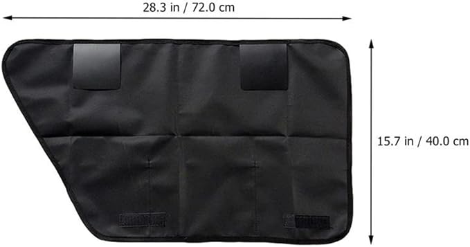 2-Pack Dog Car Door Guard - Anti-Scratch Back Seat Protector - Oxford Fabric, Black - Pet Supplies - Car Accessories for Dogs - Image 3