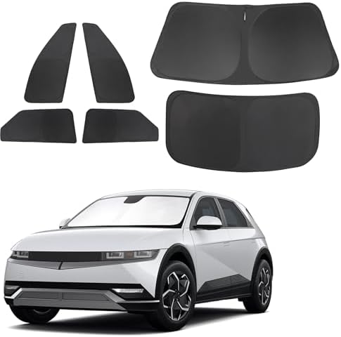TINGLU Window Shades for Hyundai Ioniq 5 2022-2025 2026 Accessorie Car Side Full Windows Rear Triangular Windshield Sun Shade Sun UV Rays & Privacy Protection for Camping,Napping,and Relaxing 6PCS by TINGLU