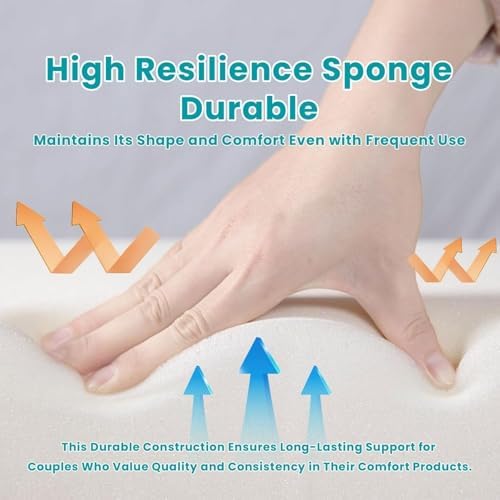 27° Couple Pillow -27° Tilt Memory Foam Wedge for Intimacy Support & Comfort, Ergonomic Comfort Companion Pillow,Gray - Image 5