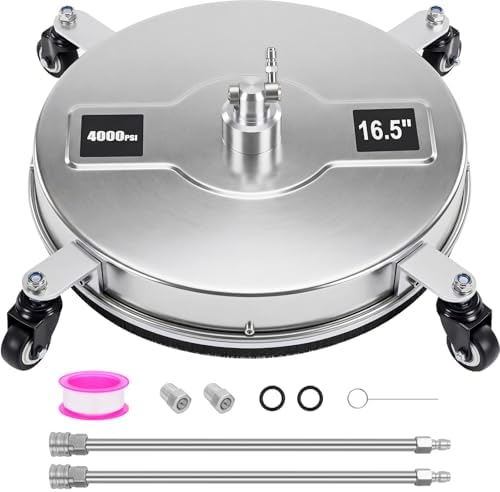 Dalmbox 16.5" Pressure Washer Surface Cleaner, 4-Wheel, 1/4” Quick Connect by Dalmbox