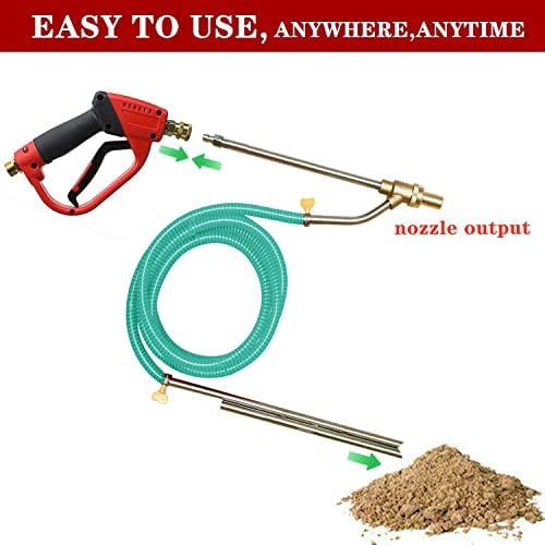 Selkie Pressure Washer Sandblasting Kits - Wet Abrasive Sandblaster Attachment, with Replacement Nozzle Tips,Protect Glasses, 1/4 Inch Quick Disconnect, 5000 PSI - Image 3