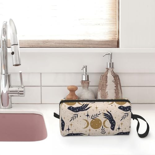 Boho Magic Celestial Makeup Bag for Women | Small Travel Cosmetic Pouch with Zipper, Compact Makeup Organizer Bag for Purse, Toiletries, Skincare & Daily Essentials - Image 7