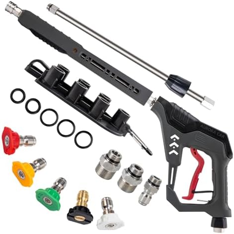 AURORA CAR Pressure Washer Gun with Swivel, with Replacement Wand Extension by AURORACAR