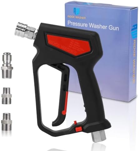 RIDGE WASHER Pressure Washer Gun 5000 PSI, 1/4'' Quick Connector by RIDGEWASHER