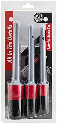 Chemical Guys All in the Details Exterior Detailing Brushes - 3-Piece Soft Scratch-Free Brushes for Wheels, Bumpers, Grilles, Badging & Tight Exterior Gaps on Cars, Trucks, SUVs & More by ChemicalGuys