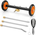 2-in-1 16'' Undercarriage Pressure Washer Water Broom, 4000PSI Cleaner by MYPIN