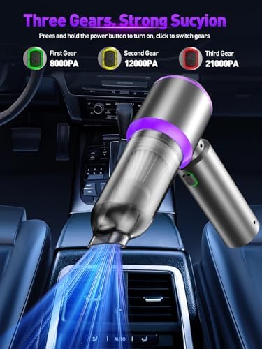 Car Vacuum Cleaner, Cordless Handheld Mini Strong Air Duster Blower - Image 3