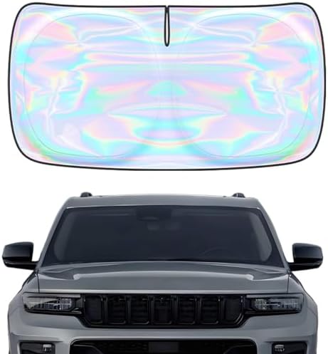 Windshield Sun Shade for Jeep Grand Cherokee 2011-2026 - 4 Layers Sunshade Compatible with Jeep Grand Cherokee Foldable Front Window Sunshade Sun Visor Protector Block UV Rays Keep Your Car Cooler by Unknown