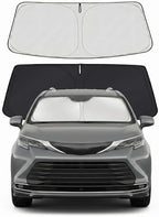 Windshield Sun Shade for Toyota Sienna Accessories 2021-2024 2025 2026 - Foldable Windshield Sunshade Cover Front Window Shade Custom Fit Sienna Sun Visor Protector Blocks UV Rays by Unknown