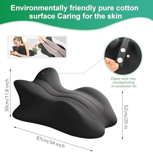 Extra-Large 27° Degree Memory Foam Ergonomic Prone Couples Pillow for Intimacy - Image 2