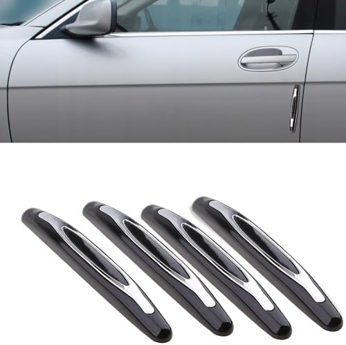 4PCS Car Door Edge Guards, Anti-Scratch Car Door Protector Trim Strip with Self Adhesive, Universal Door Guards for Cars Trucks SUVs, Exterior Car Accessories (Black) by Unknown