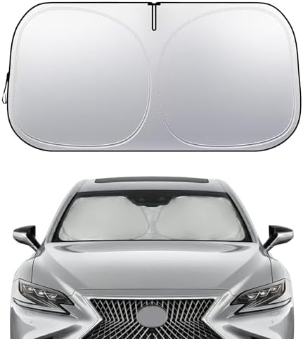 Lexus GS GX LS Windshield Sun Shade, Custom Fit Foldable Front Window Sunshade Protector, Blocks UV Rays and Heat, Fits 1990–2025 Models by Nwgl