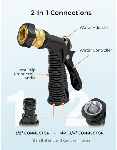 ARTIPOLY Upgraded Car Wash Foam Gun + Microfiber Wash Mitt-Car Foam Sprayer-Foam Cannon for Hose-Spray Gun Cleaner-Snow Blaster for Cars, Boats, RVs, Foam Cannon Connects to Any Garden Hose - Image 5