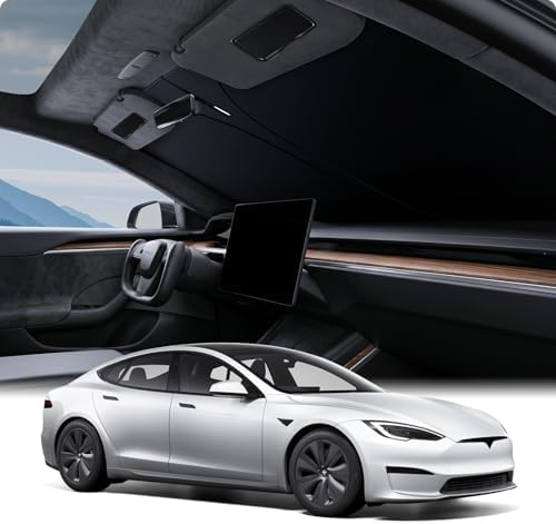 BASENOR Windshield Sunshade for 2026-2021 Tesla Model S/Model S Plaid by BASENOR