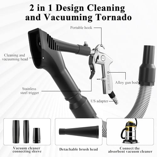 GOCCIDA 2IN1 Car Interior Detailing Air Cleaning Gun & Vacunm Gun - Image 3
