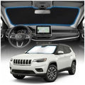 for Jeep Compass Sun Shade Windshield Cover - Custom Fit Compass Accessories 2017-2024 2025 Sunshade Foldable UV Protection & Heat Shield Sun Visor Accessories by Unknown