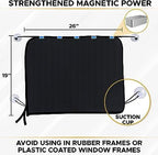 EcoNour Magnetic Car Sun Shade Side Window (2 Pack) | Rear Window Sun Shade | Blocks Harmful UV Rays | Ensures Privacy Protection | Baby Travel Accessories | Magnetic Curtain for Baby and Kids - Image 4