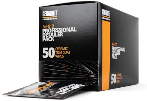 CERAKOTE Ceramic Trim Coat Black Plastic Restorer for Cars, 50 Wipes - Image 2