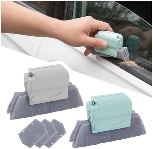 2PCS New Magic Window Track Cleaner Tool,Non-slip Car Window Sill Cleaner Tool with Detachable Design,Versatile Car Windows Track Cleaning Tools for Cars Air Vents by Unknown
