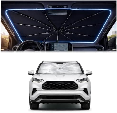 Car Windshield Sun Shade Umbrella for Toyota Highlander 2020-2026 by Unknown
