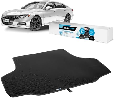 CLIM ART Cargo Liner for Honda Accord 2018-2022 Custom Fit Trunk Mat, with Honeycomb Dirtproof & Waterproof Technology - All-Climate, Heavy Duty, Anti-Slip Cargo Liner, Luggage - FL01118057 by CLIMART