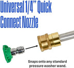 Westinghouse 5-Piece Quick Connect Pressure Washer Nozzle Kit, 1/4" Universal Fit for All Westinghouse Gas & Electric Pressure Washers - Image 3