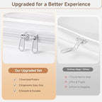 4 Pack Clear Hard Shell Zipper Case Diaper Organizer | 1.0mm Hard Shell, Upgraded Large Zipper Pulls, Clear Travel Pouches, Smooth Zipper Closure, Holds Shape - Image 5