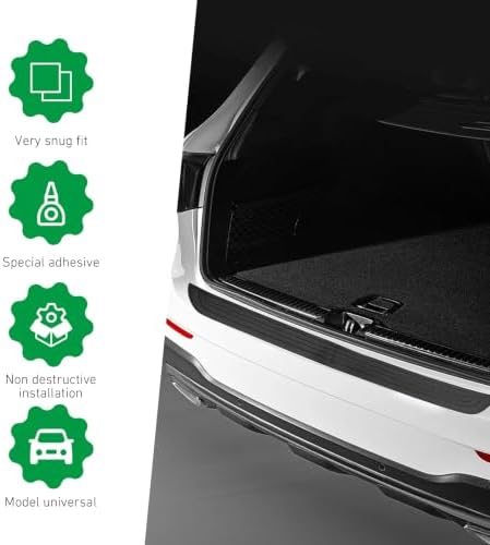 Rear Bumper Protector, Rubber Anti-Scratch Trunk Guard, Non-Slip Door Sill Protection Strip, Universal Automotive Exterior Accessories for Car SUV Truck (40.9 x3.1 Inch) - Image 3