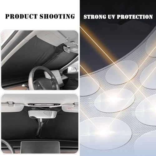 Windshield Sun Shade for Honda Fit 2015-2020 Double Layer 240T Reflective Car Sun Visor Foldable Front Window UV Rays and Sun Heat Blocker - Image 6