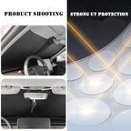 Windshield Sunshade for Ford Edge Accessories 2015-2024 4-Layer 240T Enhanced UV Heat Insulation Sun Visor - Image 6