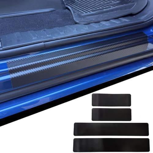 Car Door Sill Protectors for Ford F-250 F250 Super Duty 2000-2026 Accessories, Thick Carbon Fiber Door Sill Scuff Plate Cover, Anti-Scratch Door Entry Guard Decorative Stickers (NO Text, Fit for F250) by Unknown