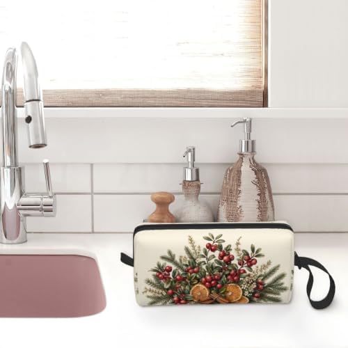 Cranberry Small Makeup Bag, 600D Oxford Cosmetic Pouch for Women | Cranberry Cosmetic Bag, Double-Sided Printed Toiletry Pouch with Foam Padding for Women, Travel, Gym, Weekend and Daily Use - Image 7