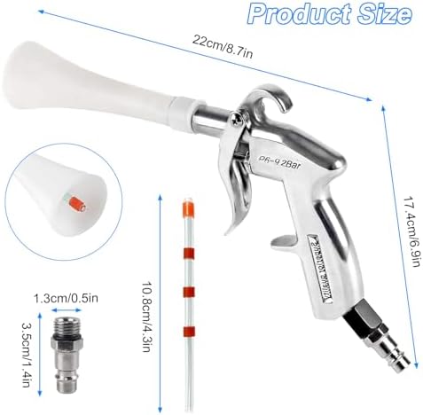 QZQUFJ Air Compressor for Car Detailing Detailing Tool, High Pressure Air Gun Dry Cleaning Tool Kit, Air Gun, Car Clean Gun, Cleaning Gun, for Car Dry Cleaning - Image 2