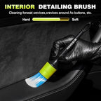 MVEQRRN 7PCS Car Detailing Brush Set,Boars Hair Detail Brush kit(Green) - Image 4