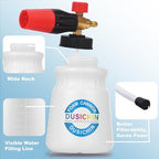 DUSICHIN Foam Cannon Snow Foam Car Washer 4000 PSI Pressure, Wide Neck Adjustable Nozzle 1L Container Additional 1.04mm Orifice Nozzle Soap Cannon for Sprayer Gun DUS2401 - Image 4
